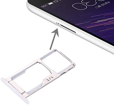 YANGJIE Cep Telefonu Yedek Parça Değiştirme ıçin Meizu Meilan Metal SIM + SIM/Mikro SD Kart Tepsi (Pembe) (Renk: Beyaz)