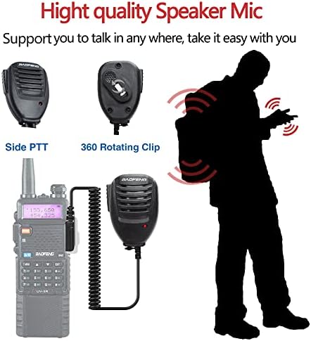 Baofeng UV-5R Uzun Menzilli Walkie Talkie Yetişkinler için Şarj Edilebilir 3800 mAh Pil İki Yönlü Radyo Programlama Kablosu ile