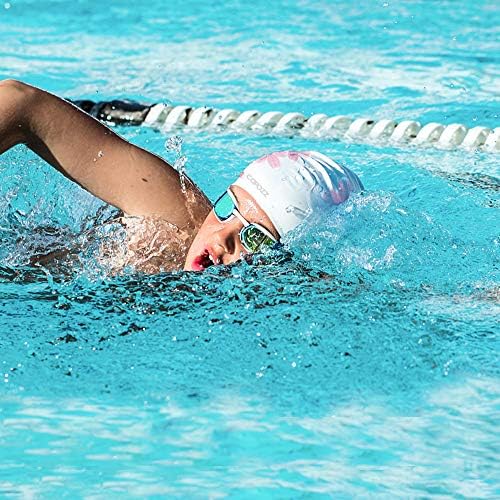 Yetişkin Yüzmek Kap, Silikon Yüzme Kapaklar Gerilebilir Banyo Kap Rahat Yüzme Şapka Yetişkinler için Gençlik Kadın Kız