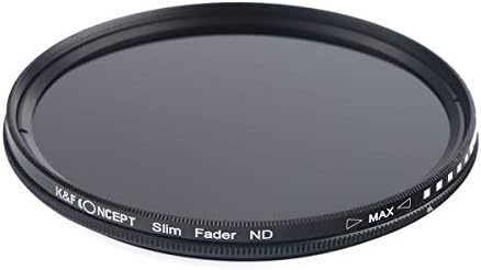 K & F Konsept 82mm ND2 için ND400 Değişken Nötr Yoğunluk Filtresi İnce Fader ND ND2-400 Optik Cam Sony Nikon Canon DSLR + Mikrofiber
