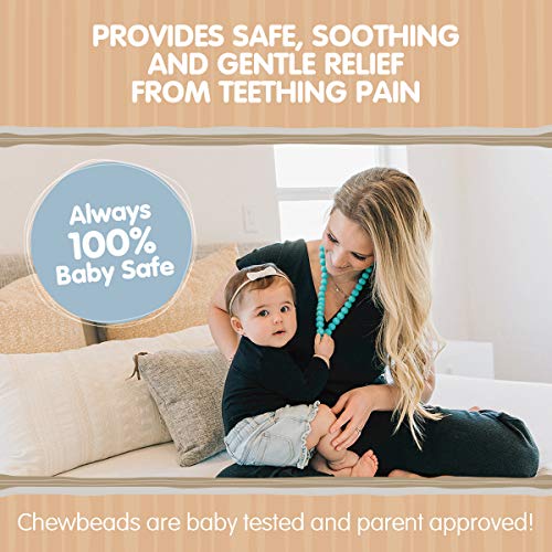 Chewbeads-Jane Diş Çıkarma Kolye -100 % Silikon Diş Çıkarma Boncuk Kolye Anne Giymek için-Hemşirelik Kolye ve Bebek Diş Kaşıyıcı-BPA